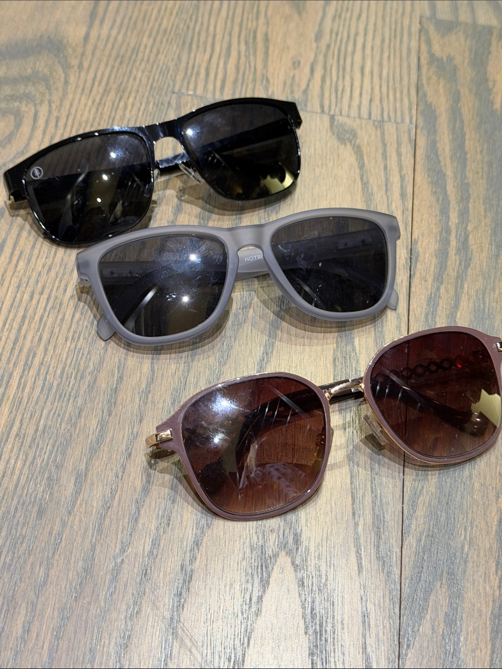 Women’s Sunglasses Trio — Black, Gray & Brown Frames